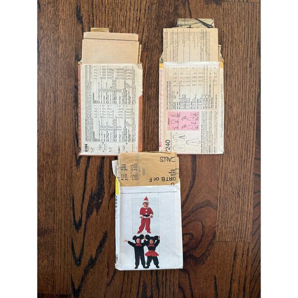 5-Sewing Pattern Bundle Vintage 70s 80s 90s Current Toddler Girls Boys Clothes - Picture 6 of 8